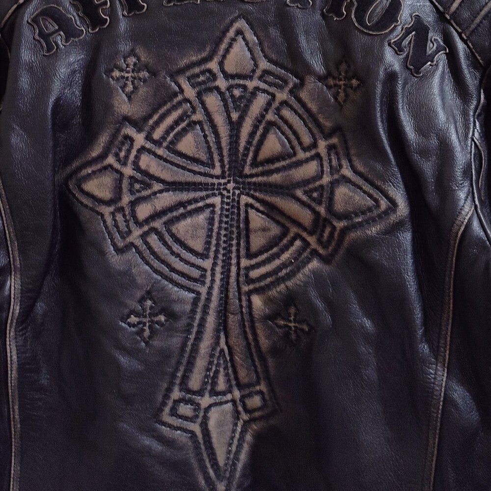 Affliction Leather Jacket Size X-LARGE for Men